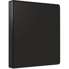 Staples 374813 1-1/2-Inch Simply View Binder with Round Rings Black