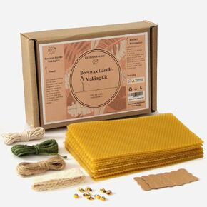 مجموعة شمعات Craftersavenue Beeswax - 16 صفائح شمع العسل لصنع الشموع - الحجم 5 × 8 بوصة - اصنع شمعة مدفوقة - لوازم صنع الشموع - صنع شمعة شمع العسل ، الأصفر (16Pbs)