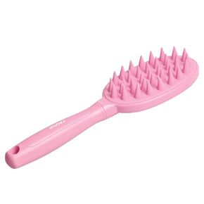 Pet Silicone Shampoo Brush for Long & Short Hair Dogs Cats, Shower Wash Curry Massage Brush (BLACK)