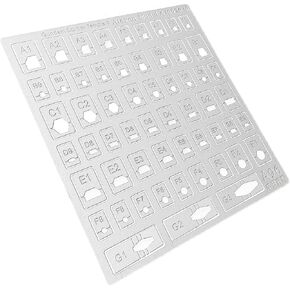 Carving Auxiliary Ruler Stainless Steel Flat Folding Scribe line Stencil, 58 PCS in 1 (AJ0096)
