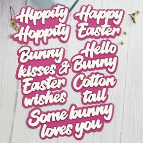 KSCRAFT 2025 January Metal Cutting Dies for DIY Scrapbooking Decorative Paper Craft(2025 Easter Sentiments)