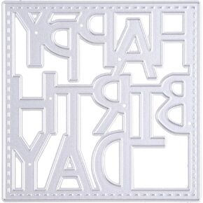 Happy Birthday Cutting Dies for Birthday Card Making Embossing Scrapbooking Metal Die Cuts Flower for Earrings Cardmaking Leather Metal Die Cuts Easter for Card Making Scrapbooking Die-Cuts