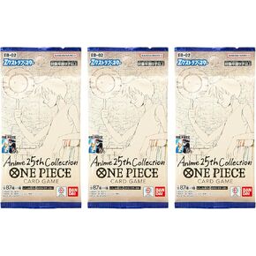 EB02 Booster Japanese One Piece Anime 25th Collection (3 Packs 30 Cards in Total)
