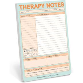 Knock Knock Therapy Notes Pad: Record Stuff to Discuss in Therapy + Session Notes & Discussion, 6 x 9-Inches