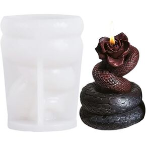 Candle Mold 3D Snake Winding Shape Silicone Resin Mold for Aromatherapy Candles Homemade Wax,Festive Decorative Candle molds,Resin DIY Mold