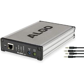 Algo 8301 IP Paging Adapter & Bell Scheduler for Integrating Lgeacy Analog Amilifiers PoE Bundle with 2X Auxilary Cables