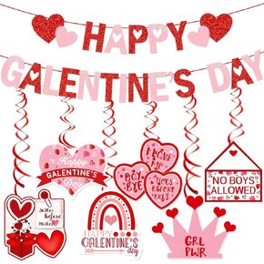 Happy Galentines Day Banner Galentines Day Decorations Happy Galentines Day Party Decorations Galentines Day Party Decor