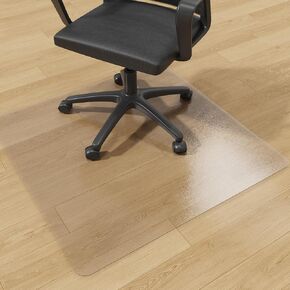 Clear Chair Mat, 60" x 50" Office Chair Mat for Hard Floors, Desk Chair Mat for Gaming, Vinyl Floor Mat for Home Office Kichen Living Room, Clear