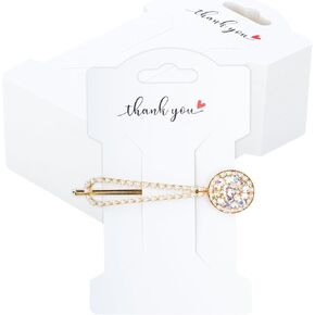بطاقات عرض Clip Joycraft Hair Clip ، بطاقات عرض قوس مشبك 50 بكسل ، 4.5 × 2.6 بوصات بطاقات عرض أبيض ، ورقة بطاقة 350GSM لعرض ملحقات الشعر وتنظيمها