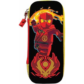 IQ Lego Ninjago Cables Pencil Case - Kai (53325) ، 1 Count ، Black ، for Office ، School ، College