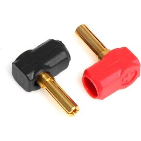 RC Car Battery T Plug Female to 90 Degree 4mm Banana Connectors Heatsink Bullet Plug Grips for 2S 7.4V Lithium Battery Female to Male Cable Modeling 1/10 RC Crawler Cars Upgrade Parts