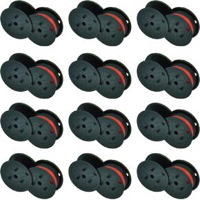GR24BR GR24 Replacement Sharp EL-1197PIII Calculator Ink Ribbon and Canon MP11DX Calculator Ribbon (Black/Red, 12 Pack)