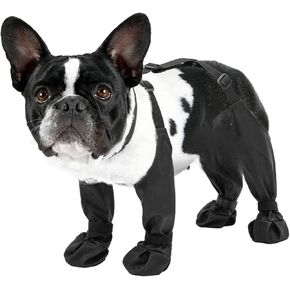 New Dog Boot Leggings, Adjustable Dog Shoes with Auxiliary Strap, Dog Snow Boots for Outdoor Walking Running, Pet Paws Protector for Small Medium Dogs (S)