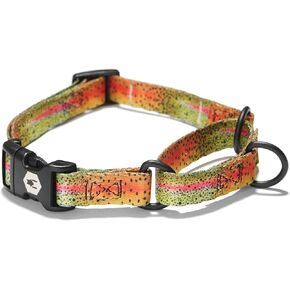 Wolfgang Heavy Duty Martingale Dog Collar with Quick Release Nylon Buckle for Walking & Training, CutBow Print, Medium