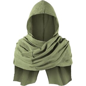 Kids Medieval Renaissance Hooded Cowl Multifunctional Scarf Shawl Cape Halloween Cosplay Costume Accessories in Kuwait