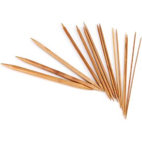 Hilitand 75pcs/Set Knitting Needles Kit, Carbonized Double Pointed Needles in 15 Sizes 20cm/7.87in (2.0mm-10.0mm)