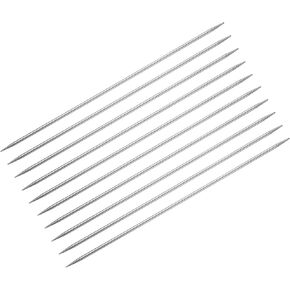 uxcell 10Pcs Knitting Needle 2.0mm Diameter 7.87 Inches Length Stainless Steel Double Pointed Sweater Stitching Needles for Handmade Projects DIY Knitting
