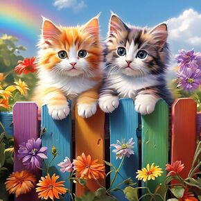 Anuver Diamond Painting Kits for Adults, 5D DIY Cat Diamond Art Kits for Beginners, Full Drill Diamond Painting Kits for Home Wall Decor, 12x12 Inch