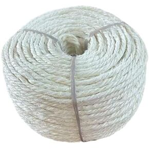 DIY Cat Scratching Sisal Rope, Fits Wrapping Around Cats Climbing Places,Protecting Table & Chair Legs, Repairing Scratching Posts,Making Carpet mats,pet Toys & Decorations,White,4/25inX164Ft