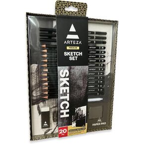 ARTEZA 20pc Sketch Set - Complete Artist Kit for Ultimate Sketching Precision