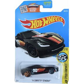 Hot Wheels '14 Corvette Stingray ، HW Speed ​​Graphics 5/10 [Black] 180/250