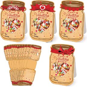 Valentines Cards for Kids Classroom - 40 Pack Happy Valentines Day Cards - Funny Valentine Day Gifts for Kids - 3D Kids Valentines Day Cards for School Exchange Prize Party Favors(Candy Not Included)