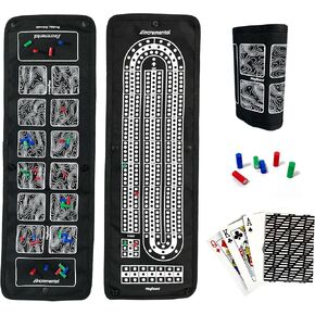 Incremental MagBoard: Cribbage and Mancala Magnetic Rollable Travel Game