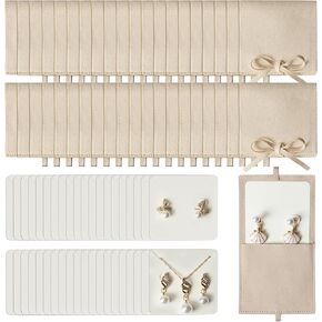 80pcs في 40 مجموعة من الألياف الدقيقة حقيبة مجوهرات 8 × 8 سم