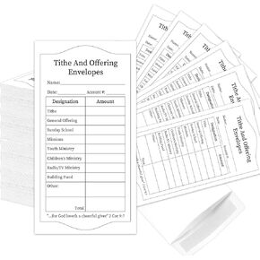 gisgfim 250Pcs Tithes And Offering Envelopes For Church Offering Tithe Envelopes For Church Supplies Donation Church Offering Envelopes 6.5x3.5 Inch Church Envelopes For Tithe And Offering(White)