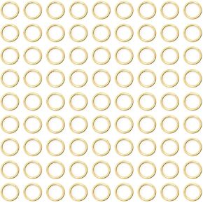 18K 6MM Gold Filled Jump Rings Non Tarnish Open Jump Rings for Jewelry Making and DIY Necklace Bracelet Pendant Earrings Charms and Key Chains (500PCS)
