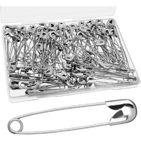100 PCS Large Safety Pins Heavy Duty, 3 Inch Safety Pins for Clothes, Safety Pins Large for Sewing, Diapers, Clothing and DIY Crafts