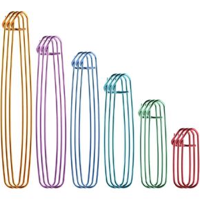 18 Pcs Knitting Stitch Holders, 6 Colors Size Aluminum Practical Crochet Locking Tools Safety Pins Brooch Weaving Needles Yarn Sewing Markers Pins Sturdy Bent Tapestry Hooks Set