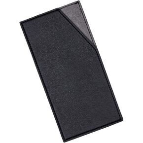 Cash Envelopes PU Leather Budget Envelope Black Credit Card Holder Reusable Money Clip for Budgeting Women Men Bill Receipt Coupon Organizer (Black)