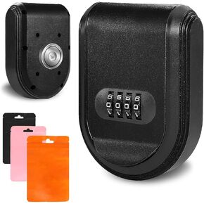 Magnetic Key Box with Combination Lock, Under Car Key Lock Box with Strong Magnet, Hide Spare Key Outside, Waterproof Key Holder for Indoors, Outdoor Travel
