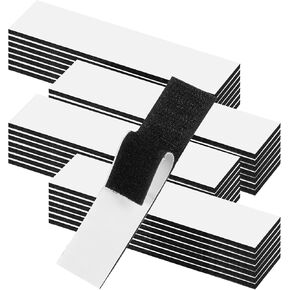 ElevateTech 30 Pairs Hook and Loop Strips for Couch Cushions, Hook and Loop Tape Black Strong Black Adhesive Fastener Mounting Tape Heavy Duty Double Sided Sticky Picture Hanging Wall Mounting Tape