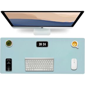 Desk Pad Protector Office Desk Mat, Non-Slip Large Mouse Pad, Waterproof Desk Blotter Protector, Desk Pad for Keyboard and Mouse Writing Mat for Office and Home (Pink, 31.5"x15.8")