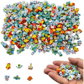 300 Pcs Mini Erasers for Kids, Cute Erasers Bulk Classroom Erasers Bulk Pencil Erasers for Kids Party Favor Home School Work Classroom Rewards Prizes Gifts (Space)