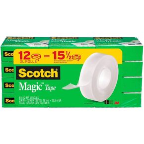 Scotch 810 Magic Tape, 3/4" x 1296" - 12 Rolls