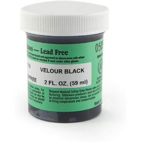 Amaco Velvet Underglaze - 2 أوقية جرة - V -370 Velor Black