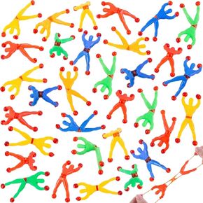 Shindel 50PCS Stretchy Wall Climbers, Climbing Man Sticky Toy Set Fun Fidget Toys, Easter Egg Fillers, Kids Classroom School Exchange Prize