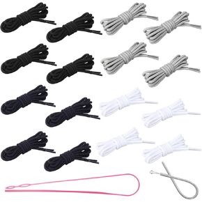 Zeyune 16 Pcs Drawstring Cord, 66 Inches XL Replacement Drawstring with Easy Threader Hoodie String Replacement for Pants Sweatpants Jackets Trunks Coats