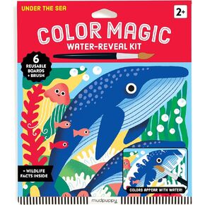 Mudpuppy Under The Sea – Color Magic Water Reveal Kit with Illustrations of Ocean Creatures for Children Ages 2 and Up