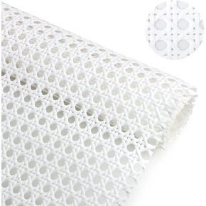 16" x 72" Plastic Cane Webbing, 6 Feet Cane Webbing Roll for Caning Project, White Cane Webbing, Rattan Webbing, Caning Material for Chairs, Cabinet, Dresser, Furniture