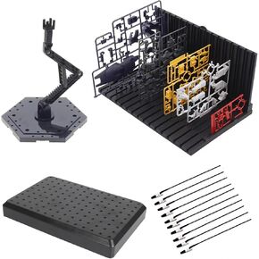3-piece model display rack, model part rack, and model part coloring rack, suitable for action character models, HG, MG, RG and other model character display racks. (Combination kit)