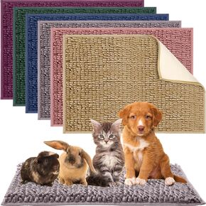 6 Pcs Guinea Pig Cage Liner Guinea Pig Cage Bedding Reusable Bunny Mat Washable Training Pad Small Animal Sleeping Bedding Mat for Bunny Fleece Liners for Chinchilla, 16 x 24 Inch