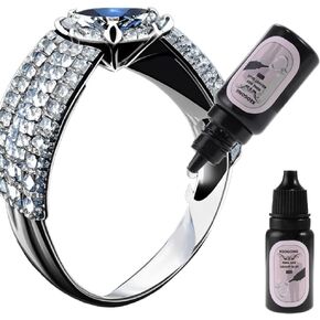 Invisible Ring Sizers Adjuster Adhesive for Loose Rings, Ring Adjuster Glue with UV Light, Ring Resizer, Ring Guards, Easy to Apply and Remove