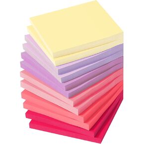 Mr. Pen- Sticky Notes, 3"x3", 12 Pads, 600 Sheets, Rose Petal Reverie, Sticky Note, Self-Stick Note Pads, Sticky Pads Sticky Notes Aesthetic, Colorful Sticky Notes, Sticky Notes Bulk Sticky Notes