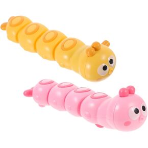 Totority Clockwork Caterpillar Toys 2pcs Clockwork Caterpillar Toy Party Clockwork Toys Festival Clockwork Toys Animal Walking Toy Wind up Walking Toy Novelty Wind up Toys Decorative Wind up Toys