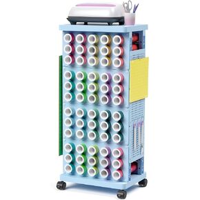 Craft Storage Cart with 60 Vinyl Roll Storage Organizer, Rolling Heat Press Table Stand with Wheels, Mobile Vinyl Roll Holder Rack for Blueprints Gift Wrap, Craft Organizers and Storage