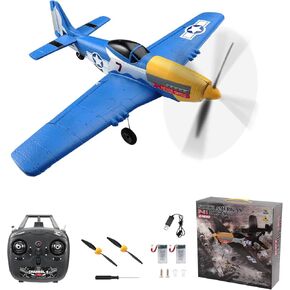 jaming RC Plane P-51D Mustang Fighter for Adults and Kids,Remote Control Airplane RTF with 6-Axis Gyro,3D Aerobatics,2.4GHz Radio Controlled Aircraft for Beginners